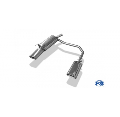 Escape FOX Opel Tigra A escape final salida duplex 60mm - 160x80 53 duplex