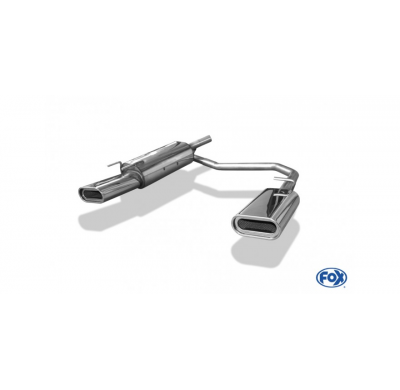 Escape FOX Opel Tigra A escape final salida duplex 60mm - 160x80 53 duplex