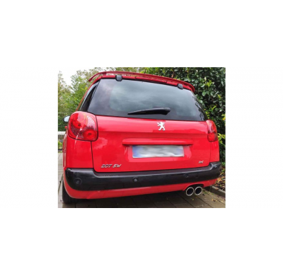 FOX Escape trasero en un lado - 2x100 tipo 16 Peugeot 207 SW RC Año:Desde 2007 1,6l 128W