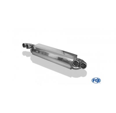 Escape FOX Renault Clio II V6 escape final cross salida duplex - 2x76 12 duplex - with polished facia