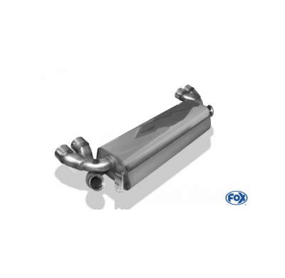 Escape FOX Renault Clio II V6 escape final cross salida duplex - 2x76 12 duplex - with polished facia