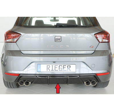 Seat Ibiza V - KJ Rieger Añadido trasero für Doppelendrohr li. Ud. re., (4x80mm Ã¸), ABS, negro brillo,inkl. Montagezubehör, Gut