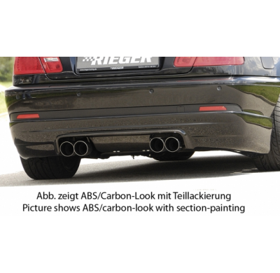 Difusor trasero Rieger para coupé y descapotable - ABS con aspecto de carbono para Fox exhaust