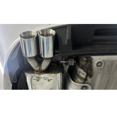Seat Leon 5F ST - Eje trasero rígido Silenciador final - 2x90 t Fox exhaust