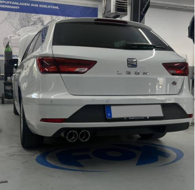 Seat León 5F ST - Eje trasero rígido y silenciador delantero Fox exhaust