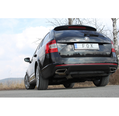 Escape FOX Skoda Octavia 5E RS - TDI escape final duplex - outlet in the original tail pipes