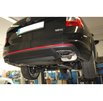 Escape FOX Skoda Octavia 5E RS - TDI escape final duplex - outlet in the original tail pipes