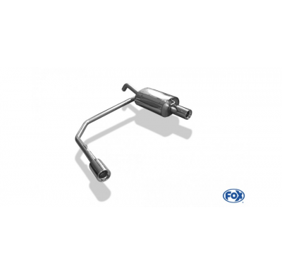 Escape FOX Toyota Corolla E12 - Hatchback - TS Kompressor escape final salida duplex - 1x90 13 duplex