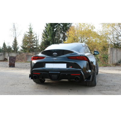 FOX Escape trasero salida cruzada derecha / izquierda - 129x106 tipo 44 esmaltada en negro Toyota Supra JTSC Año: 3,0l 250kW