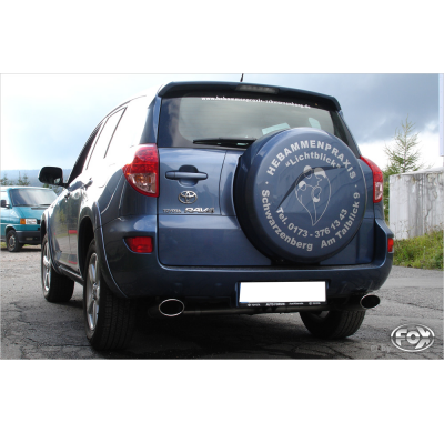 Escape FOX Toyota RAV 4 III final pipe system duplex fitted on original escape central- 140x90 32 duplex