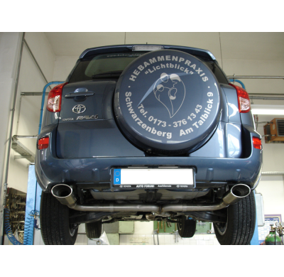 Escape FOX Toyota RAV 4 III final pipe system duplex fitted on original escape central- 140x90 32 duplex