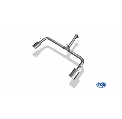 Escape FOX Toyota RAV 4 III final pipe system duplex fitted on original escape central- 140x90 32 duplex