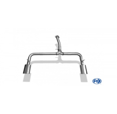 Escape FOX Toyota RAV 4 III final pipe system duplex fitted on original escape central- 140x90 32 duplex