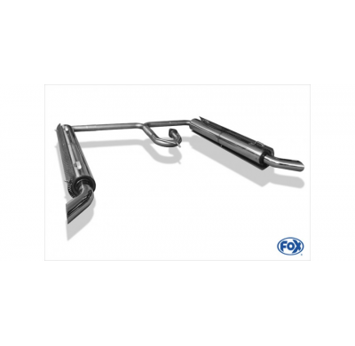 Escape FOX Toyota Hilux N25 - Double Cap half system from catalizador sidepipe, consits of 2 escape final - 1x76 26 duplex