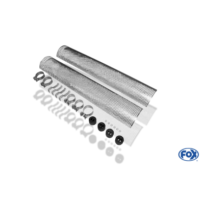 Escape FOX Toyota Hilux N25 - Double Cap half system from catalizador sidepipe, consits of 2 escape final - 1x76 26 duplex