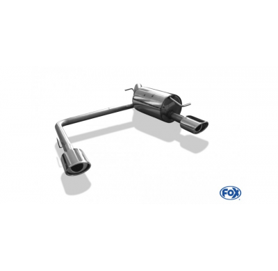 Escape FOX Toyota Yaris TS P1 escape final salida duplex &#216;63,5 - 115x85 33 duplex