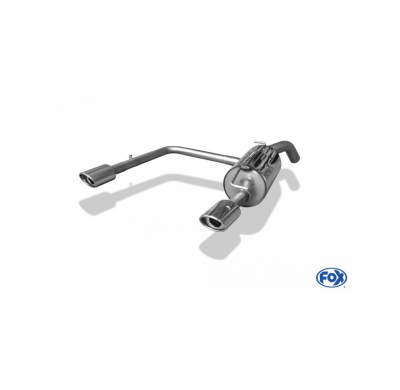 Escape FOX Toyota Yaris TS P1 escape final salida duplex &#216;63,5 - 115x85 33 duplex