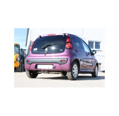 FOX Salida del Escape trasero en el medio - 2x86x54 tipo 32 CitroenC1 / Peugeot 107 / Toyota Aygo Año: 1,0l 50kW 1,4l D 40kW