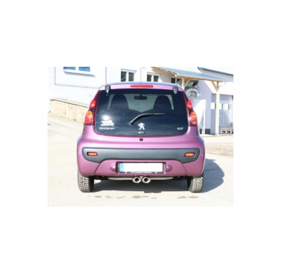 FOX Salida del Escape trasero en el medio - 2x86x54 tipo 32 CitroenC1 / Peugeot 107 / Toyota Aygo Año: 1,0l 50kW 1,4l D 40kW