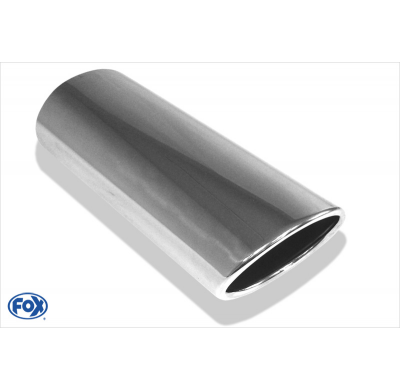Cola de escape para soldar 32 115x85 mm / lenght: 300 mm - oval / rolled / 15° slant / without absorber