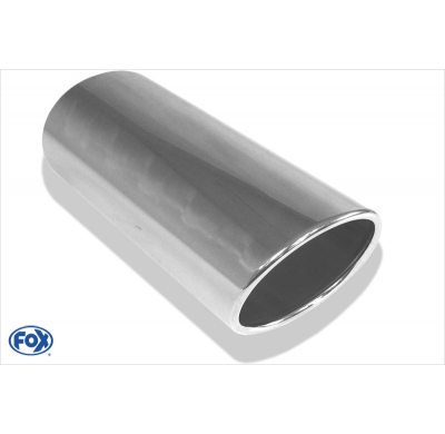 Cola de escape para soldar 32 129x106 mm / lenght: 300 mm - oval / rolled / 15° slant / without absorber
