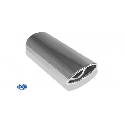 Cola de escape para soldar 33 106x71 mm / lenght: 300 mm - oval / rolled / 15° slant / with absorber