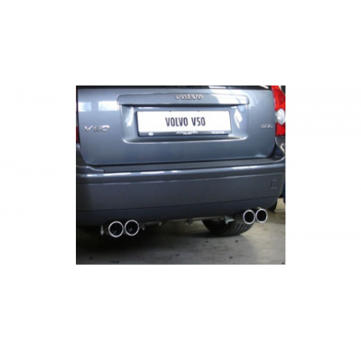 Escape FOX Volvo V50/ S40 II escape final salida duplex - 2x76 13 duplex - 2,0l 100kW - diametro: 63,5mm - half system from cata