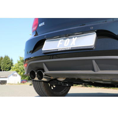 Escape FOX VW Polo 6R - GT und GTI escape final 63,5mm - 2x90 14