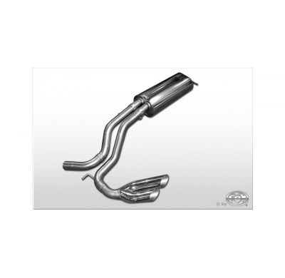 Escape FOX VW Golf IV 3-puertas escape final Side Pipe - 2x70 10 exit on drivers side