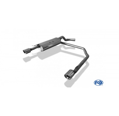 Escape FOX VW Golf IV 1J escape final salida duplex &#216;63,5mm - 1x90 17 duplex R32 Design