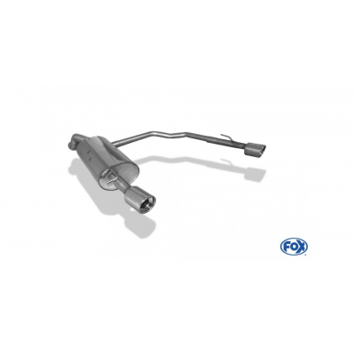 Escape FOX VW Golf IV 1J escape final salida duplex &#216;63,5mm - 1x90 17 duplex R32 Design