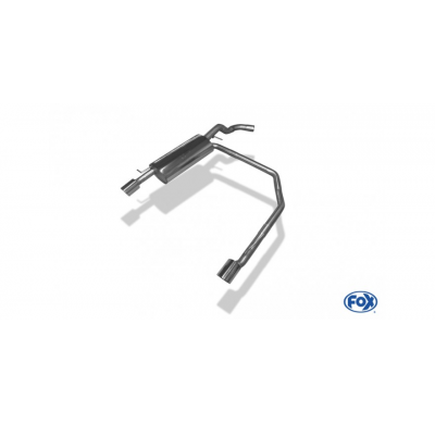 Escape FOX VW Golf IV 1J Escape final Duplex &#216;63,5mm - 1x90 25 dch/izq R32 Design