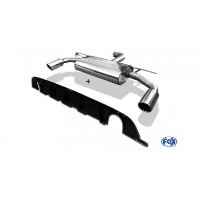 Escape FOX VW Golf VII - suspension trasera independiente - reestyling - black escape final duplex - 1x100 type 16 duplex incl.