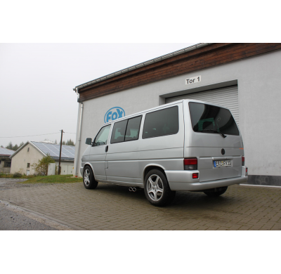 Escape FOX VW T4 Bus/ Transporter/Multivan/Caravelle Sidepipe system with final and escape delantero, exit on the drivers side -