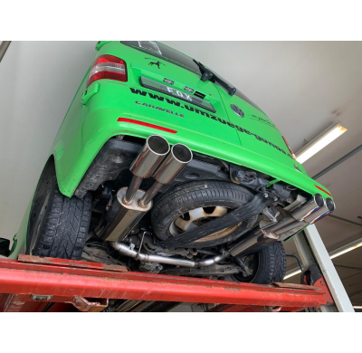 VW Bus T5 / T6 4motion Escape trasero FOX salida derecha / izquierda - 2x115x85 tipo 32 derecha / izquierda