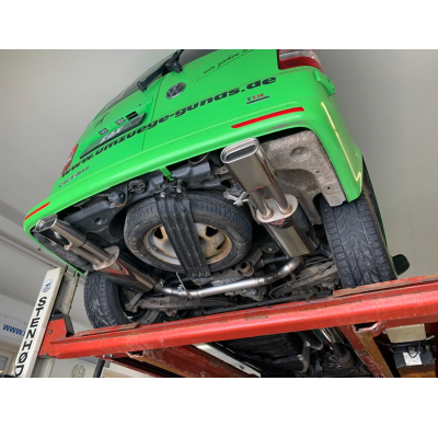 VW Bus T5 / T6 4motion Escape trasero FOX salida derecha / izquierda - 160x80 tipo 53 derecha / izquierda