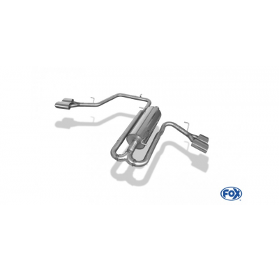 Escape FOX Ford Ranger from 10/2016 - Double Cap Escape Final exit laterally right and left on the vehicle - 2x115x85 38 dch/izq