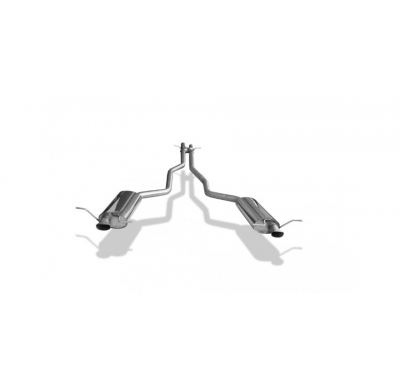 Escape FOX VW Phaeton - 3D Escape Final Duplex - outlet in the original tail pipes with X-pipe