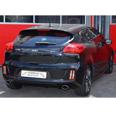 Catback-System De 70 Mm Con Salida De Escape Izquierdo Y Derecho Friedrich Kia Ceed & Pro Ceed Gt (Jd)  Desde Año: 05/2013-  1.6