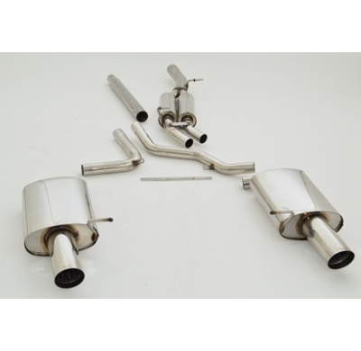 Catback-System De 70 Mm Con Salida De Escape Izquierdo Y Derecho Friedrich Audi A4 B6 (8e/8h) 2wd  Año: 2000-2004 Sedan & Avant