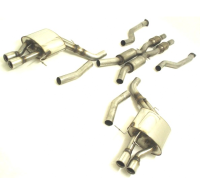 Catback-System De 70 Mm Con Tubo De Escape L. & R. Con Catalizadores Deportivos De 200 Celdas Friedrich Bmw 5er E60 M5  Desde Añ