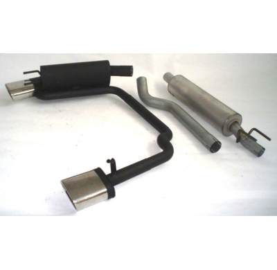 Sistema De Catback De 63,5 Mm Con Salida De Escape Izquierdo Y Derecho Friedrich Opel Corsa B  Año: 93-2000  1.0l 12v 40kw / 1.2