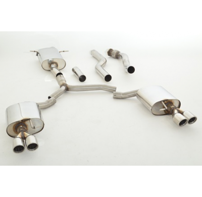 Catback-System De 76 Mm Con Salida De Escape Izquierdo Y Derecho Friedrich Audi A5 B8 Cabrio 2wd  Año: 04/2009-07/2011  1.8l Tfs