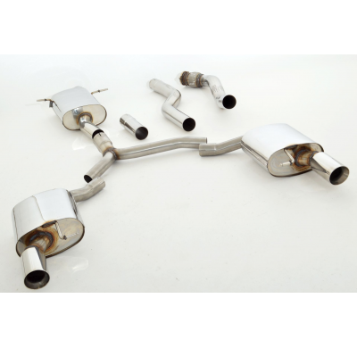 Catback-System De 76 Mm Con Salida De Escape Izquierdo Y Derecho Friedrich Audi A5 B8 Cabrio 2wd  Año: 04/2009-07/2011  1.8l Tfs
