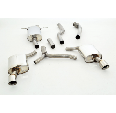 Catback-System De 76 Mm Con Salida De Escape Izquierdo Y Derecho Friedrich Audi A5 B8 Sportback 2wd  Año: 09/2009-07/2011  1.8l
