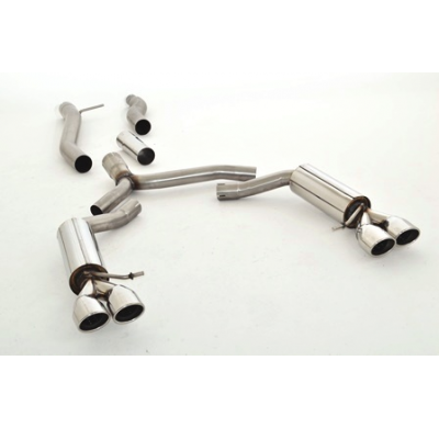 Catback-System De 76 Mm Con Salida De Escape Izquierdo Y Derecho Friedrich Audi A5 B8 Cabrio 2wd & Quattro  Desde Año: 03/2009