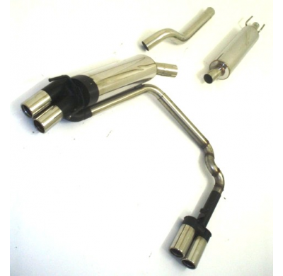 Sistema De Catback De 63,5 Mm Con Salida De Escape Izquierdo Y Derecho Friedrich Opel Corsa B  Año: 93-2000  1.0l 12v 40kw / 1.2