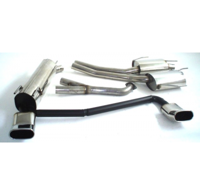 Sistema De Catback De 63,5 Mm Con Salida De Escape Izquierdo Y Derecho Friedrich Opel Omega B  Año: 09/99-2003 Sedan  2.2l 16v 1