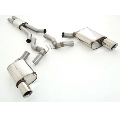 Catback-System De 76 Mm Con Salida De Escape Izquierdo Y Derecho Friedrich Ford Mustang Vi Cabrio  Desde Año: 2015  5.0l V8 310k
