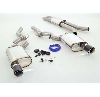 Sistema De Catback De 76 Mm Con Salida De Escape Izquierdo Y Derecho Con Control De Solapa Friedrich Ford Mustang Vi Cabrio  Des